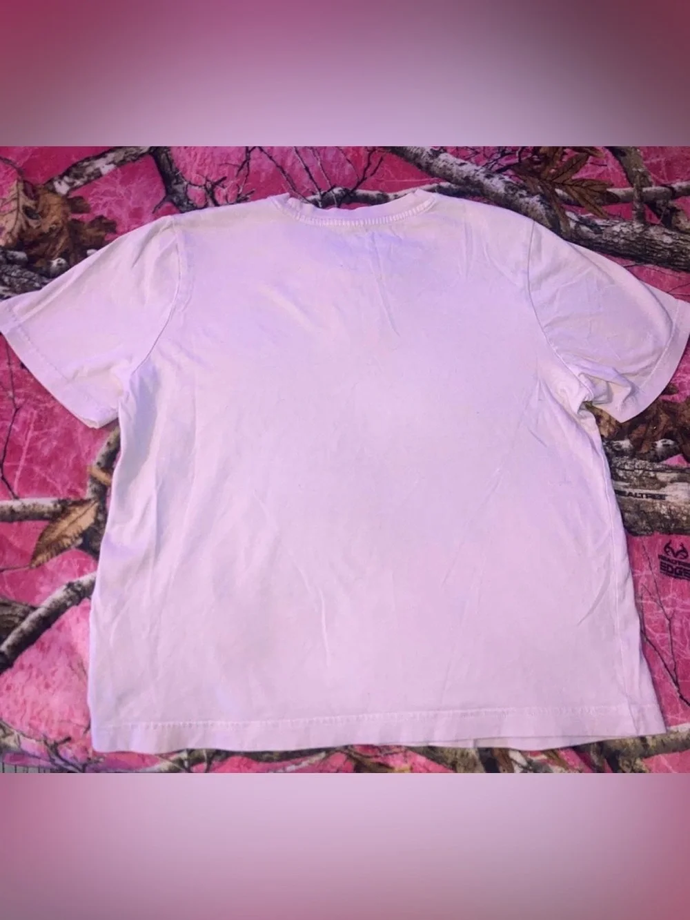 Reebok Light Pink/purple Crewneck Short Sleeve Tee